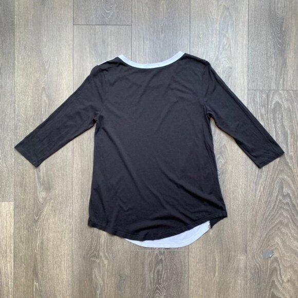 Aritzia Babaton Women's Top T-shirt Tee 3/4 Length Sleeve Cotton Blend Size XS - Picture 7 of 12